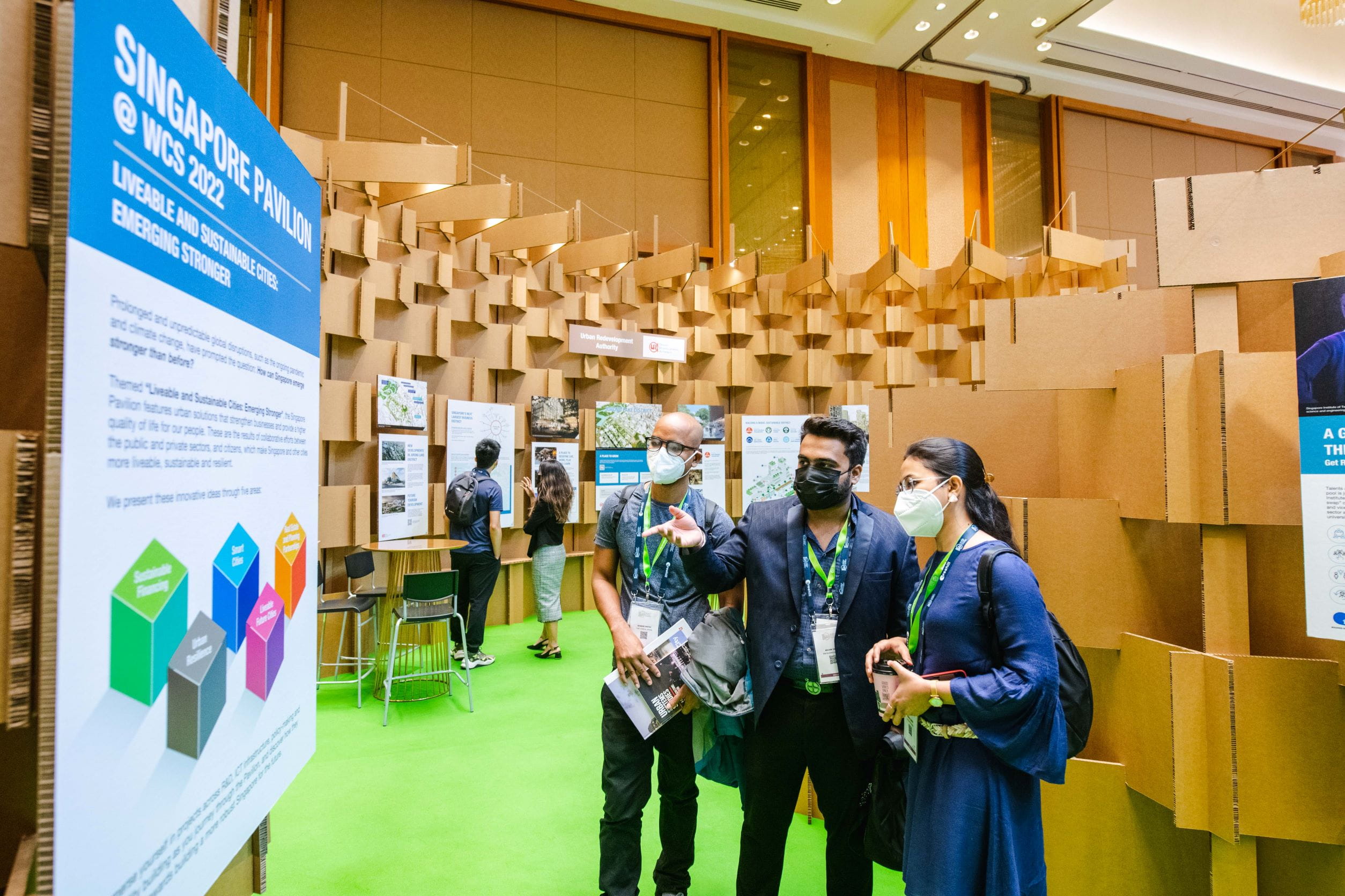 The Fellows exploring the Singapore Pavilion at the biennial World Cities Summit